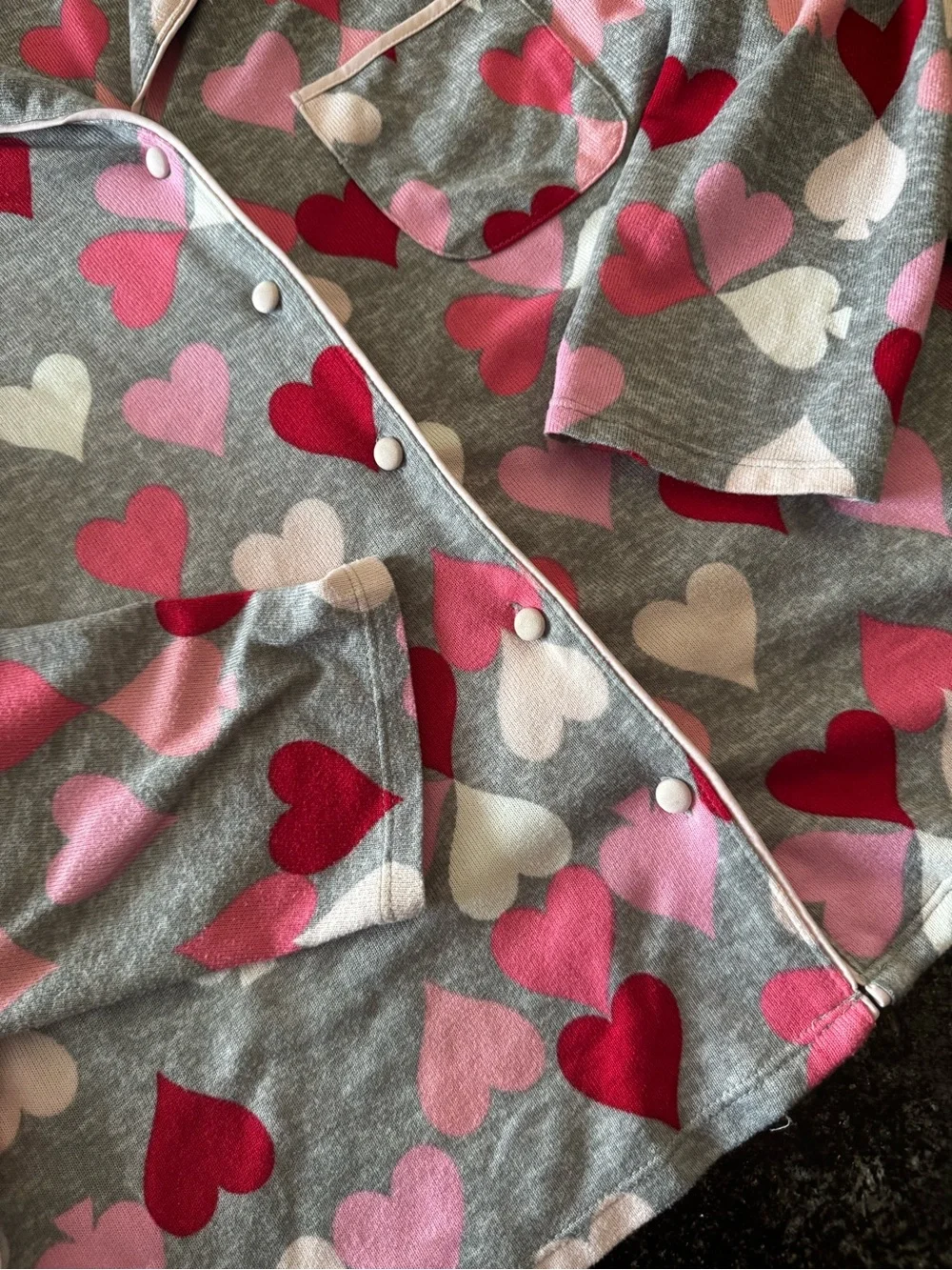 Kate Spade New York Multicolor Heart Print 2-Piece Pajama Set | Size Small